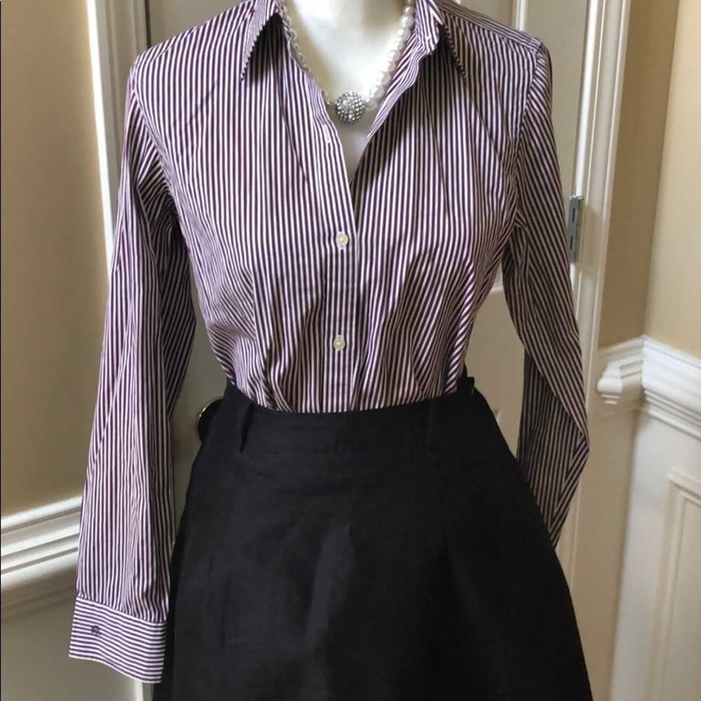 Lauren Ralph Lauren green label stripe button down - Picture 4 of 8